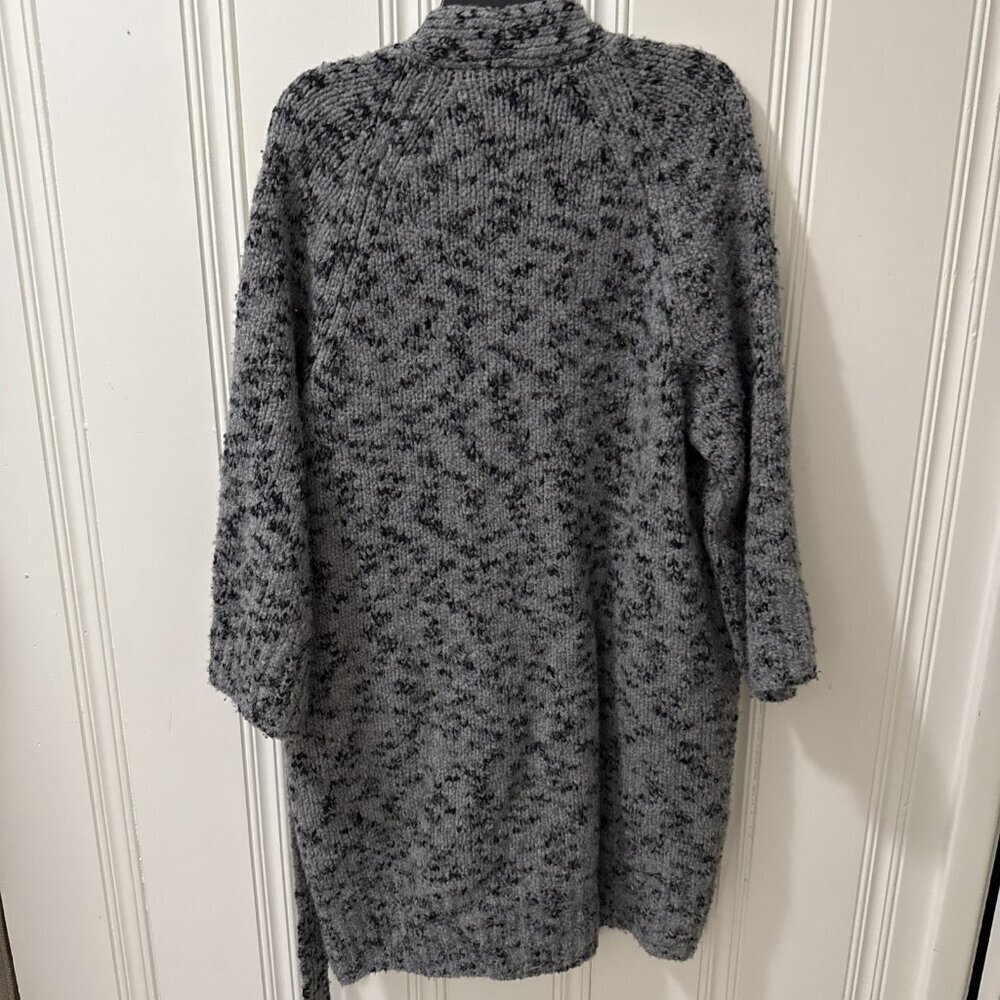 Vince Marled Wool cashmere Blend Belted Gray Sweater Coat cardigan Size XS - Picture 7 of 11